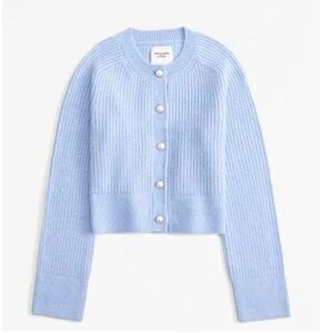 Abercrombie & Fitch Sky Blue Cardigan with Pearl Buttons